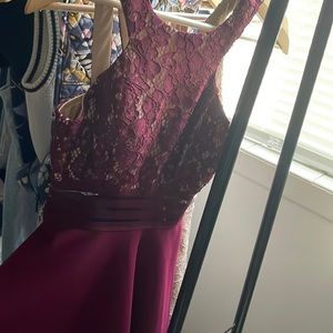 MAROON mini dress WORN ONCE brand new